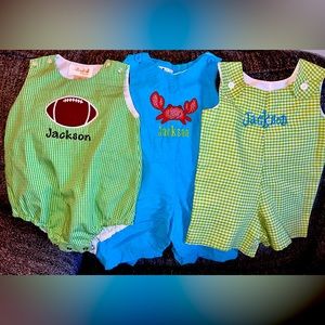 Boutique Baby Boy Clothes Embroidered With “Jackson”